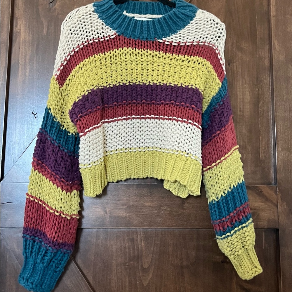 Bohme Multicolor Striped Women's Turtleneck Sweater